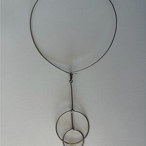 Geometric Modernism Sterling Silver Necklace Vintage